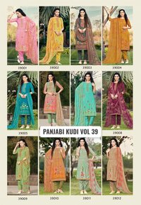 Shiv Gori Silk Mills Punjabi Kudi Vol-39 Indo Cotton Fancy Suits Catalog