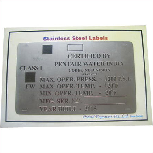 Customized Stainless Steel Labels