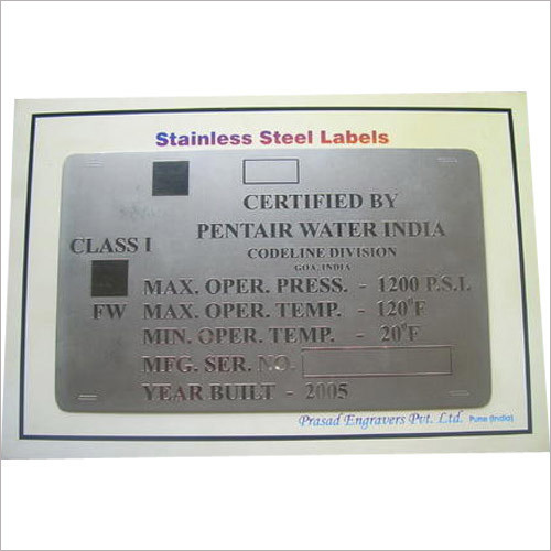 Stainless Steel Label