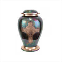 Brass Urn Dove Raku Cross
