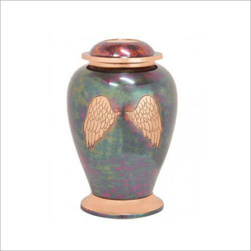 Brass Urn Dove Raku Wings