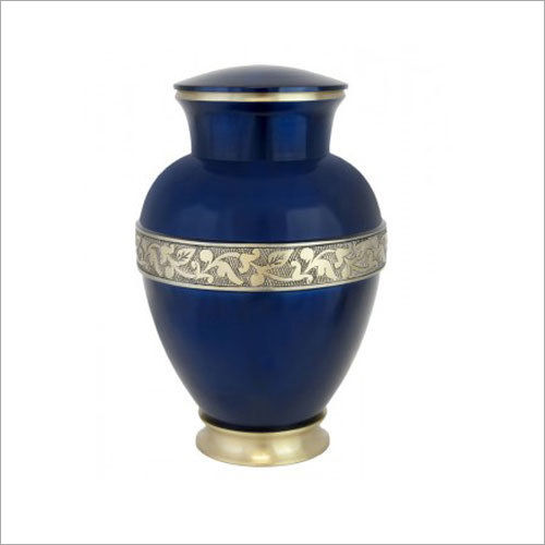 Brass Urn Cosmos Blue