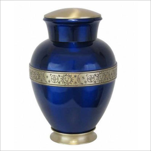 Brass Urn Galaxy Blue