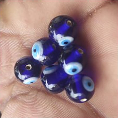 White 10 Mm Round Eye Beads