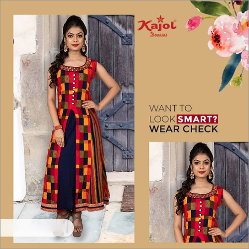 Ladies Check Kurti