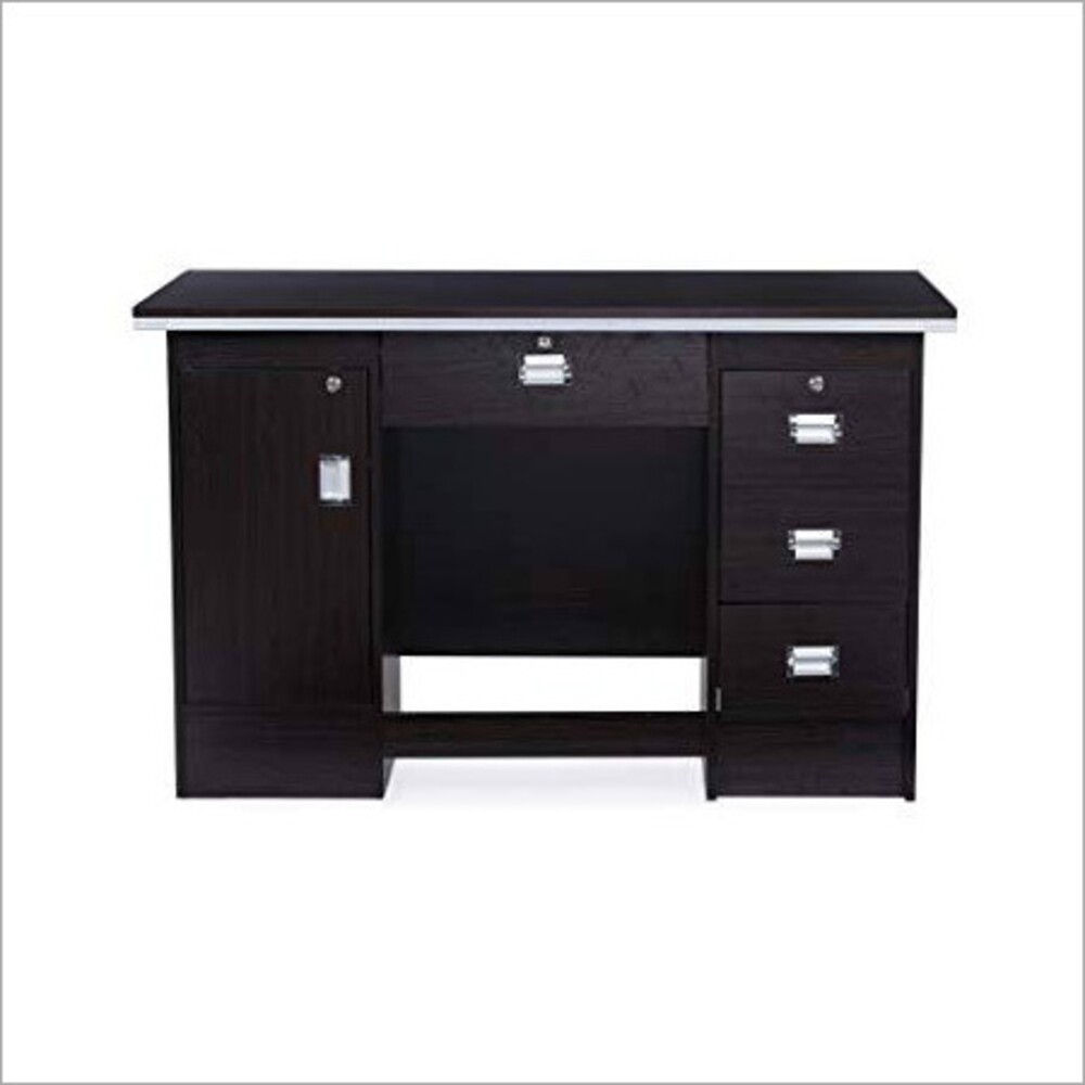 Iron Computer Table With Drawer - Color: Black