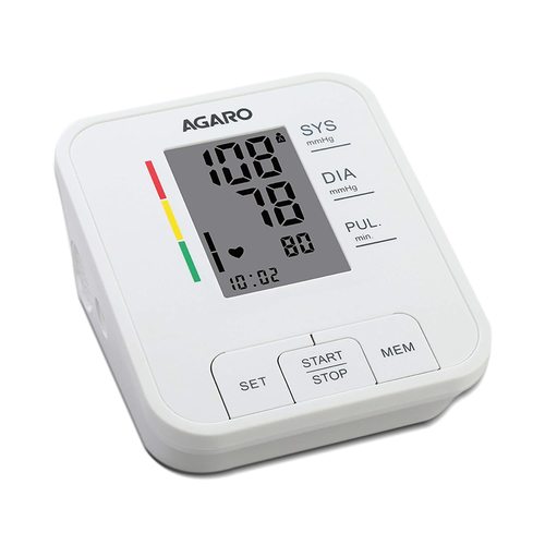Agaro Automatic Digital BP Monitor, BP-601, 240 Memory, Talk Function, Batteries Included