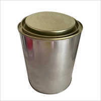 1 Litre Round Metal Tin Container