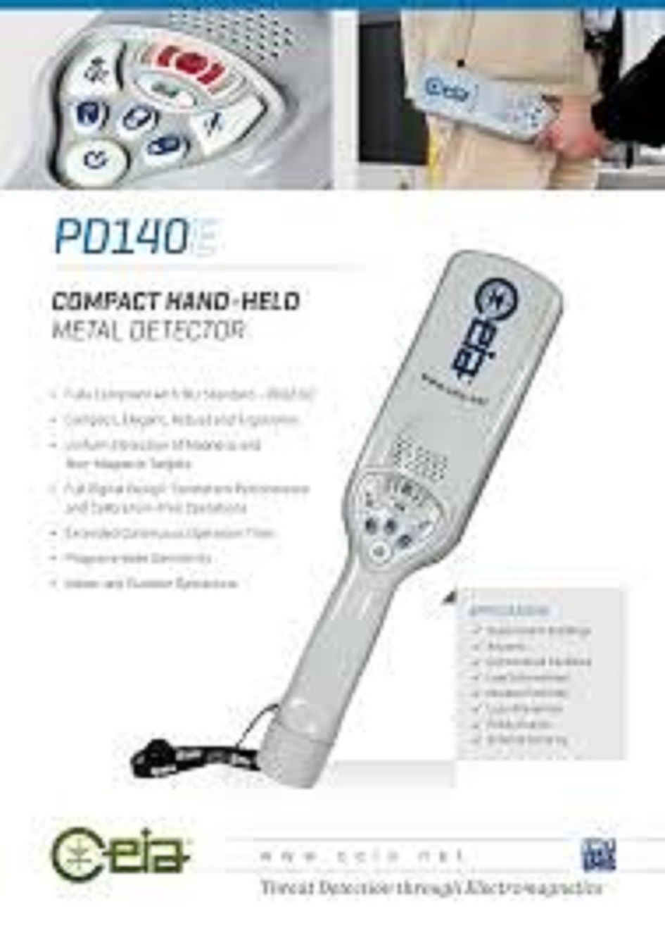 Hand Held Metal Detector (HHMD) -CEIA- PD240CB