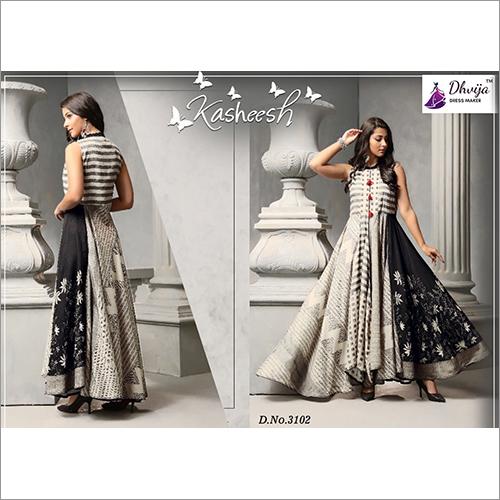 Washable Printed Designer Gown