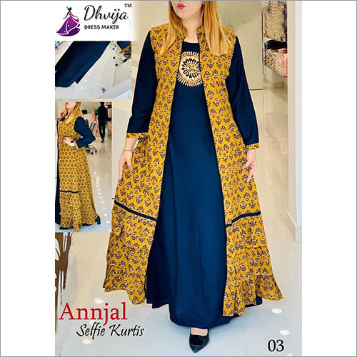 Ladies Long Kurti With Jacket