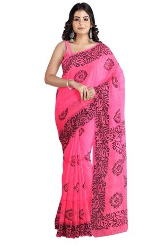 Ladies Festive Handloom Cotton Printed Sarees