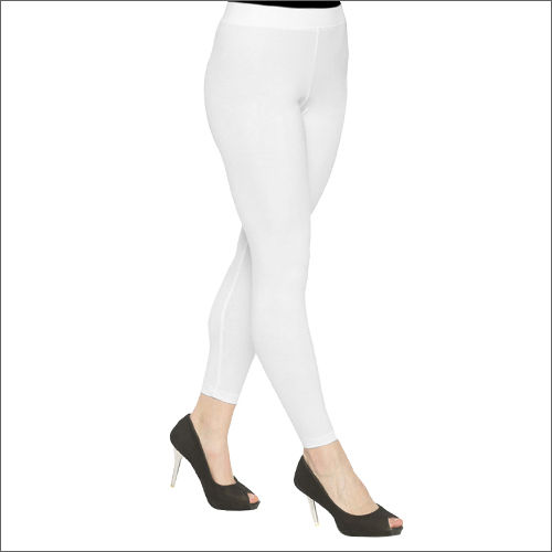 White Ladies Ankle Length Grey Leggings