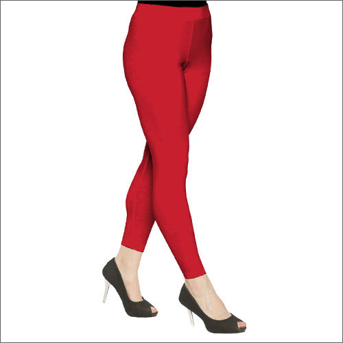 Red Color Luxurious Premium Ankle Length Ladies Leggings For