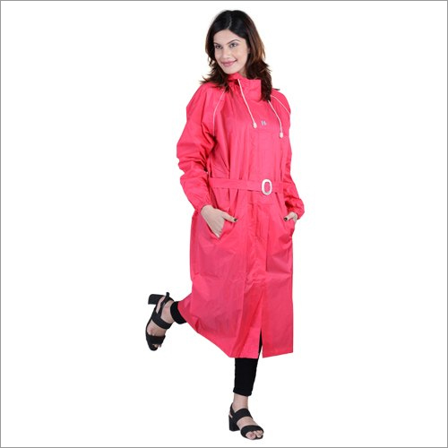 Ladies Polyester Full Sleeves Raincoat