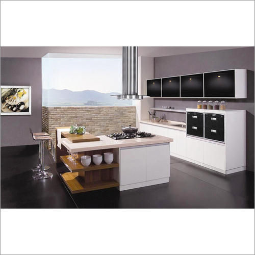 Easy To Clean Island Modular Kitchen