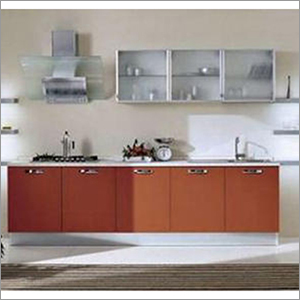 Easy To Clean Wooden Designer Kitchen Cabinet
