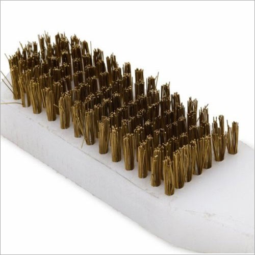 Wooden Handle Brass Wire Brush