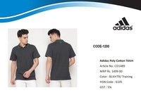 Adidas Poly Cotton With Tipping  T Shirt