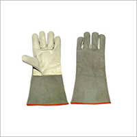 Cow Grain  with Split Leather Natural Grey Gloves