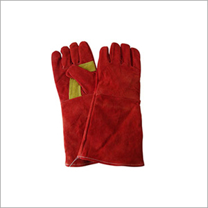 Dyed Split Leather Gloves