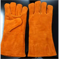 Dyed Split Leather Gloves