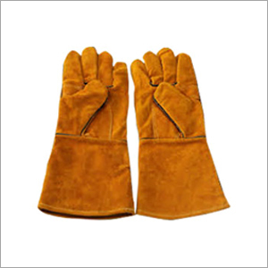 Dyed Split Leather Gloves