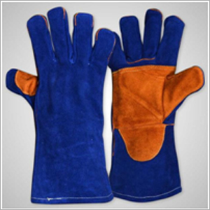 Dyed Split Leather Gloves