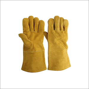 Dyed Split Leather Gloves