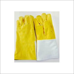 Dyed Split Leather Gloves