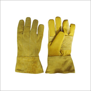 Dyed Split Leather Gloves