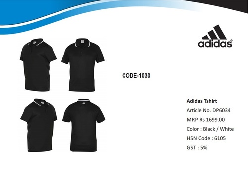 Adidas Dryfit with Tipping T-Shirt Engineered with Moisture-Wicking Fabric