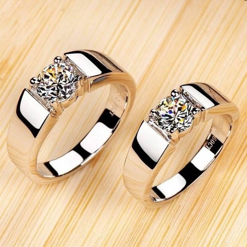 Solitaire Diamond Couple Ring