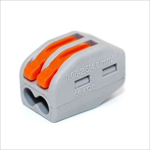 PCT-212 0.08-2.5mm 2 Pole Wire Connector Terminal Block with Spring Lock Lever for 2 Cable Connection