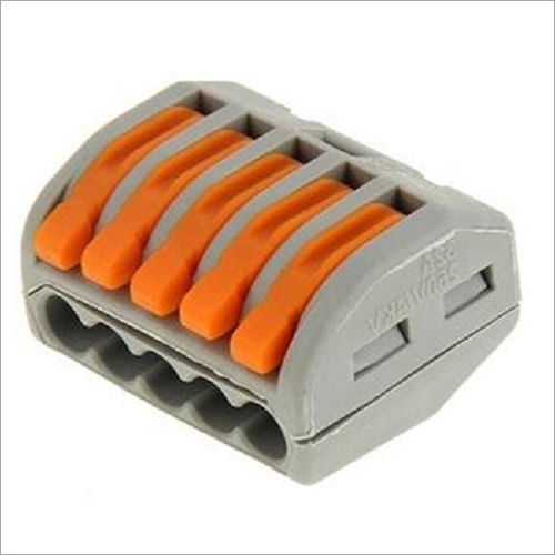 Plastic Pct-215 0.08-2.5Mm 5 Pole Wire Connector Terminal Block With Spring Lock Lever For 5 Cable Connection