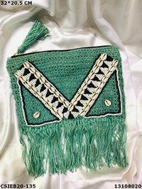 Stylish Jute Cotton Weaving Handloom Pouch Bag