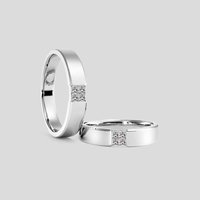 Unisex Engagement Princess Couple Ring
