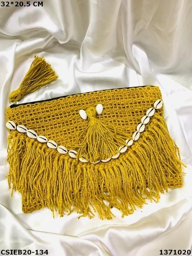 Designer Jute Cotton Weaving Pouch