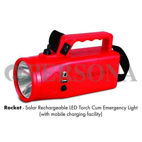 Rocekt - Solar Rechargeable Led Torch By PERSONA ELECTRONICS