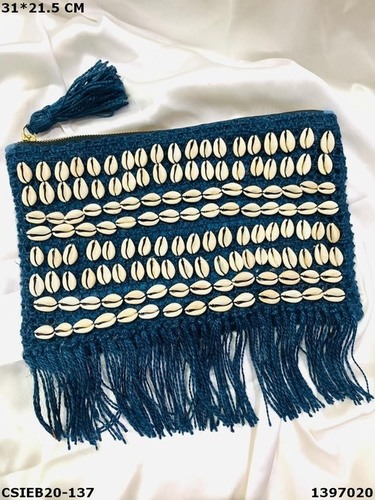 Stylish Handloom Jute Cotton Weaving Pouch Bag 