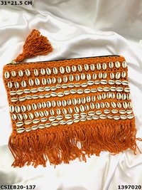 Stylish Handloom Jute Cotton Weaving Pouch Bag