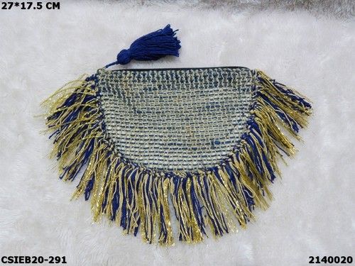 Multi Stylish Jute Cotton Handloom Pouch Bag