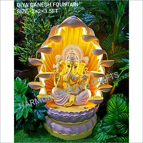 4 Color Diya Ganesh Fountain