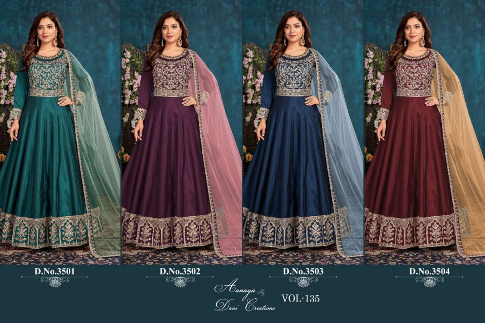Dani Creation Aanaya Vol-135 3500 Series Fancy Gowns Catalog