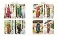 Amirah Jasmeen Tasar Satin Heavy Hand Work Suits Catalog