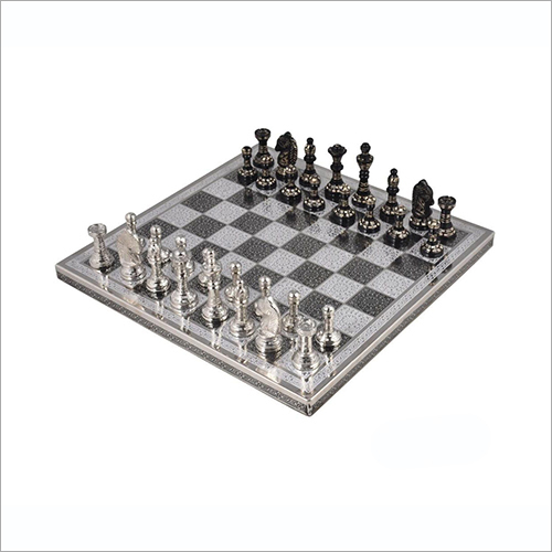 Roman Brass Chess Set With Nickel Plating