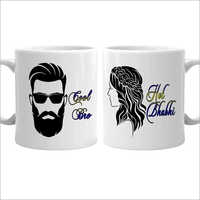 Customized Printed Coffee Mug - Ceramic, 350ml Capacity, White Color - Perfect For Gifting