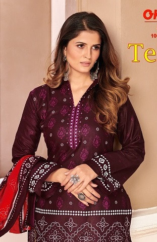Oh Lovely Dresses Tehzeeb Cotton Printed Suits Catalog