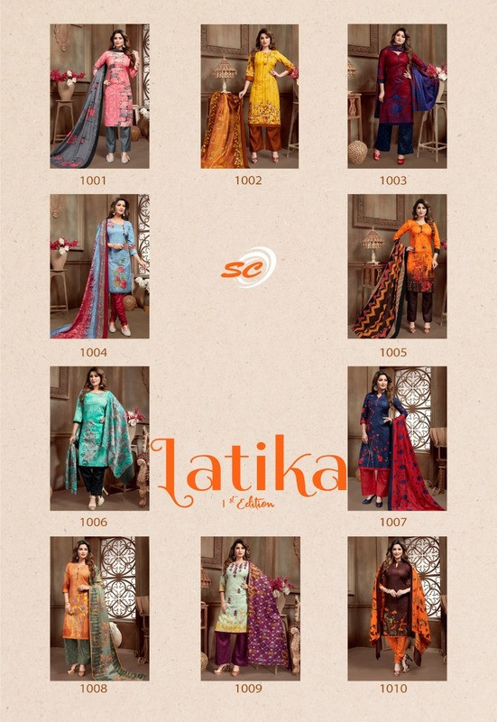 SC Latika 1st Edition Cotton Printed Suits Catalog