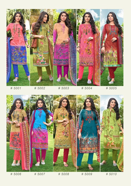 JS Priya Noor Fatima Vol-5 Cotton Printed Suits Catalog